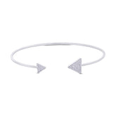 0.22ct 14k White Gold Diamond Bangle